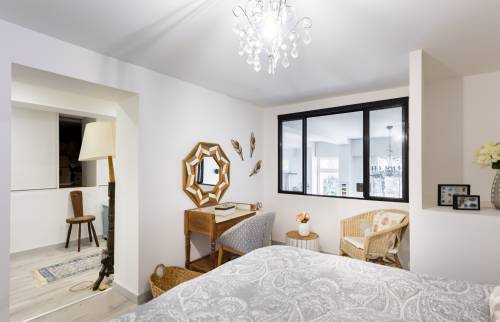 Vue depuis la chambre sur la mezzanine