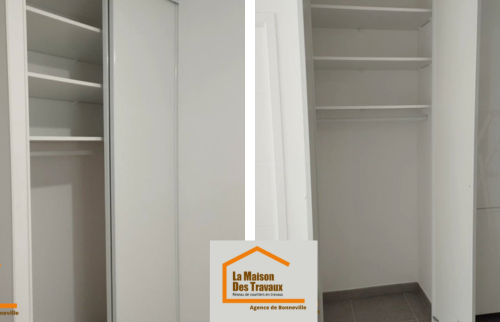 Placard avec Portes Coulissantes encastré dans le mur