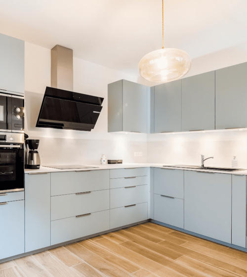 Création de cuisine moderne avec implantation en L - Pérols 34470