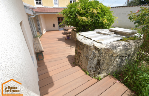 accès à la terrasse rénovée