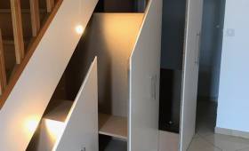 Dressing et meuble chaussures escalier