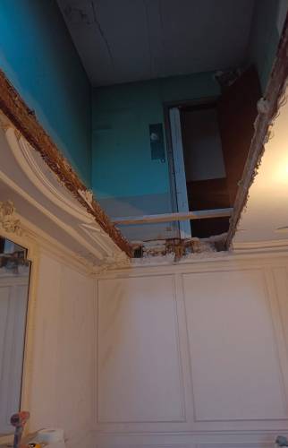 ouverture de la trémie dans le salon