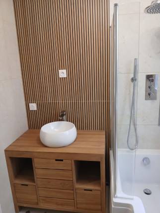 meuble avec vasque rond à paris 19