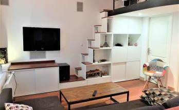 Meuble escalier pas japonais, appartement Canut Lyon