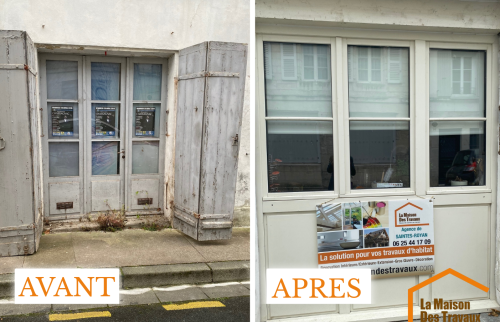 Rénovation d'un soubassement bois et de trois fenêtres en accord avec les réglementations locales