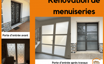 Rénovation de menuiserie avec remplacement de porte d'entrée - Nantes 44