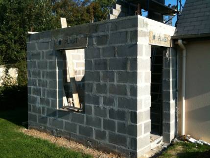 Construction d'un garage pour un agrandissement de maison