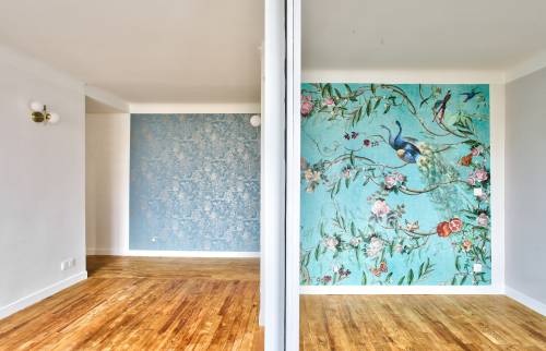 Papiers peints décoratifs en rénovation de mur