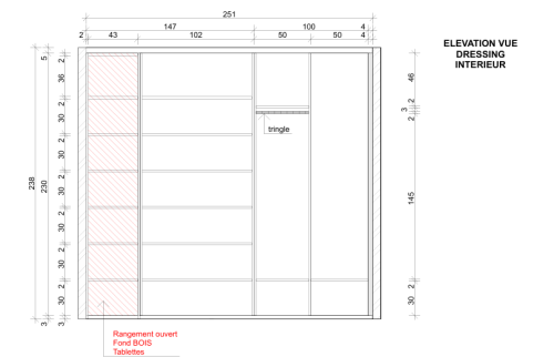 plans du dressing
