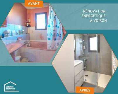 Avant-après rénovation salle de bain Voiron
