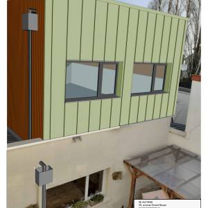 Surélévation / bardage zinc - Eric Maertens - La Maison Des Architectes