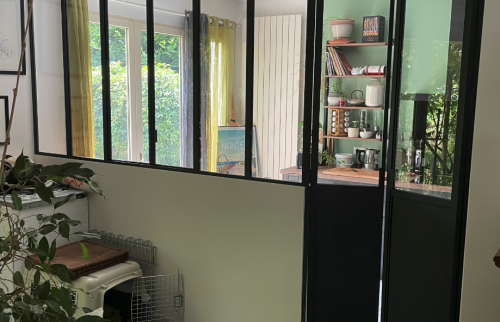 Création d'un espace cuisine avec une verrière à Saint-Sébastien-sur-Loire