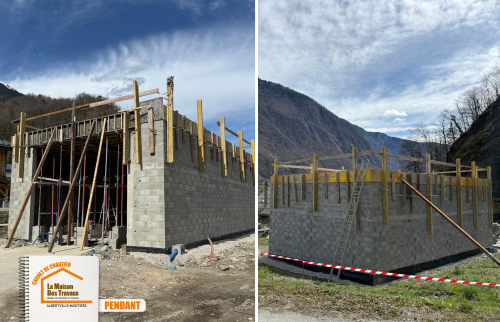 La Maison des Travaux Albertville, rénovation complète maison Savoie, artisan local bâtiment, consolidation fondations fissurées, garage reconstruit Peisey-Nancroix