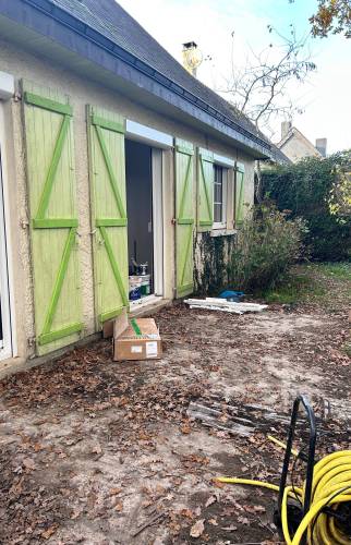 Terrain avant la construction de la terrasse 