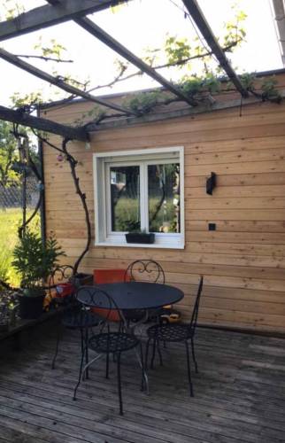 Extension bois à Hochstatt côté terrasse