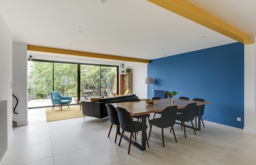 Salon - Extension en ossature bois À Vertou (44)