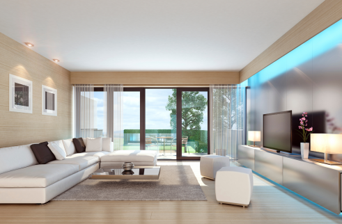 installation d'une grande baie vitrée 