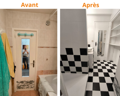 Salle de bain style pop art à Thonon-les-Bains