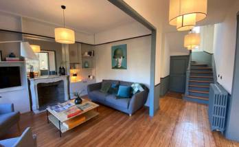 Le séjour avec parquet bois