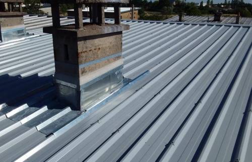 Photo toit plat bac acier