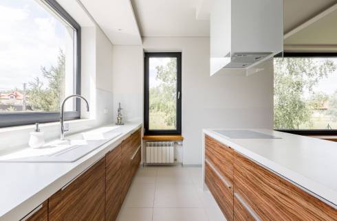 cuisine blanche et bois Saint-Herblain