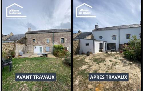 Avant / Après Agrandissement d'une maison à Sarzeau (56370)