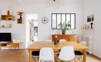 Coin Salon cuisine et verrière d'atelier