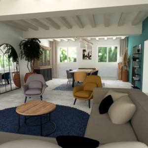 Décoration d'un salon / salle à manger - ingrid martin - La Maison Des Architectes