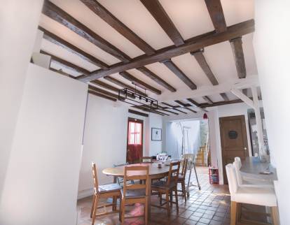 Plafond de longère après travaux de rénovation et d'isolation intérieure - Villeneuve-en-Retz 44580