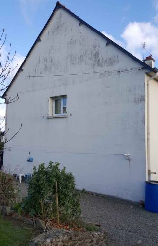 Pignon avant ravalement et habillage ardoise à Saint-Pierre-de-Plesguin