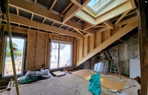 Surélévation au sud de Nantes - travaux en cours