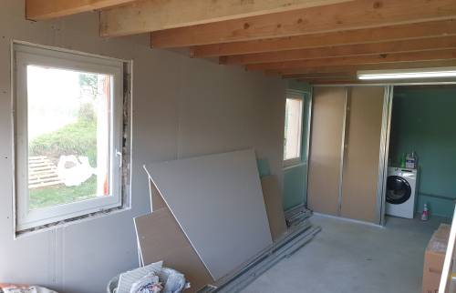 Rénovation buanderie en cours...