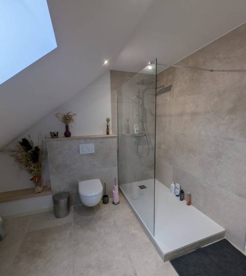 aménagement salle de bain après travaux 