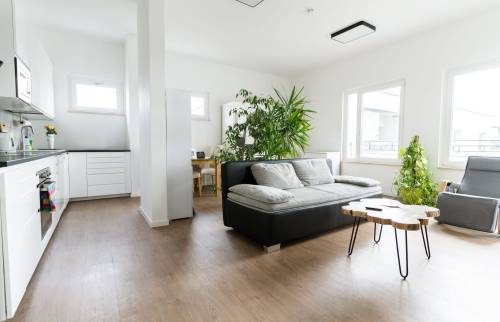 Le salon, appartement Deauville