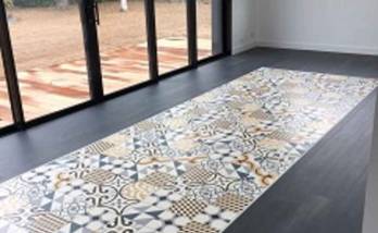 sol stratifié + carreaux de ciment