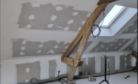 Travaux d'isolation thermique par l'intérieur dans les combles habitables d'une maison - Pornic 44210