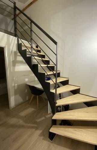 Escalier métal et bois sur mesure