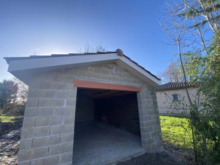 Construction de garage avec toiture à double pente - Montauban 82000