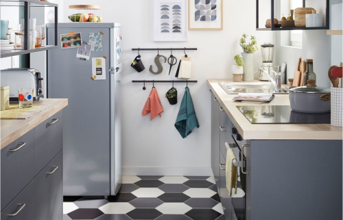 Cuisine tendance chic moins de 10m2 Terrazzo