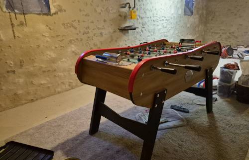 Enduits ç la chaux pour espace de jeu dans une cave