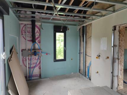 rénovation et isolation des murs d'une maison