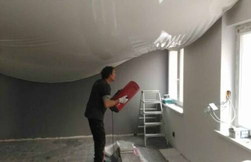 Installation d'un plafond tendu à chaud - Caudan (56850)