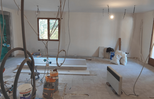 Rénovation d’une maison en cours à Bourgoin Jallieu