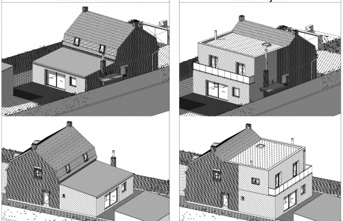 Plan exisitant et plan projet 