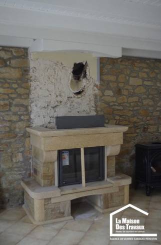 Rénovation de cheminée en cours à Vannes