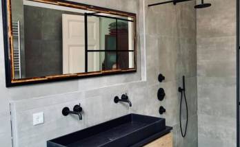 Double vasque supendu