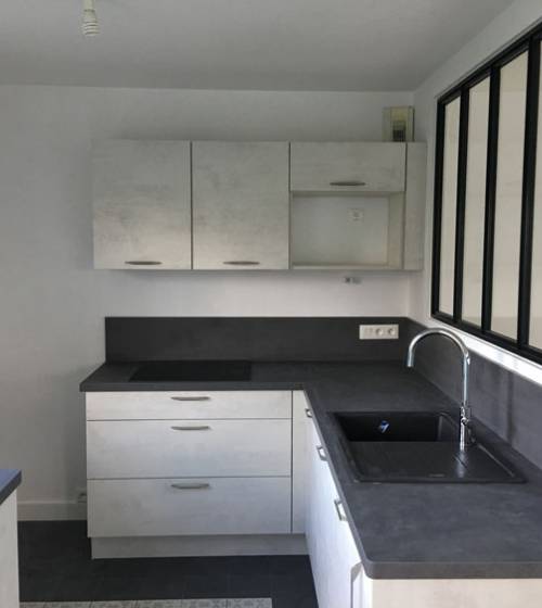 Rénovation de cuisine avec pose d'une verrière intérieure - Roubaix 59