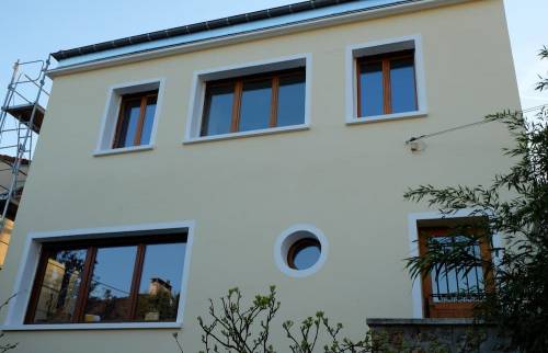 Maison rénvée avec isolation par l'extérieur