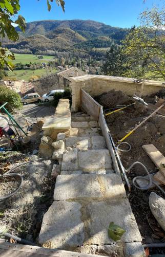 renovation escalier extéérieur à la chaux la maison des travaux Manosque