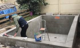 piscine en construction